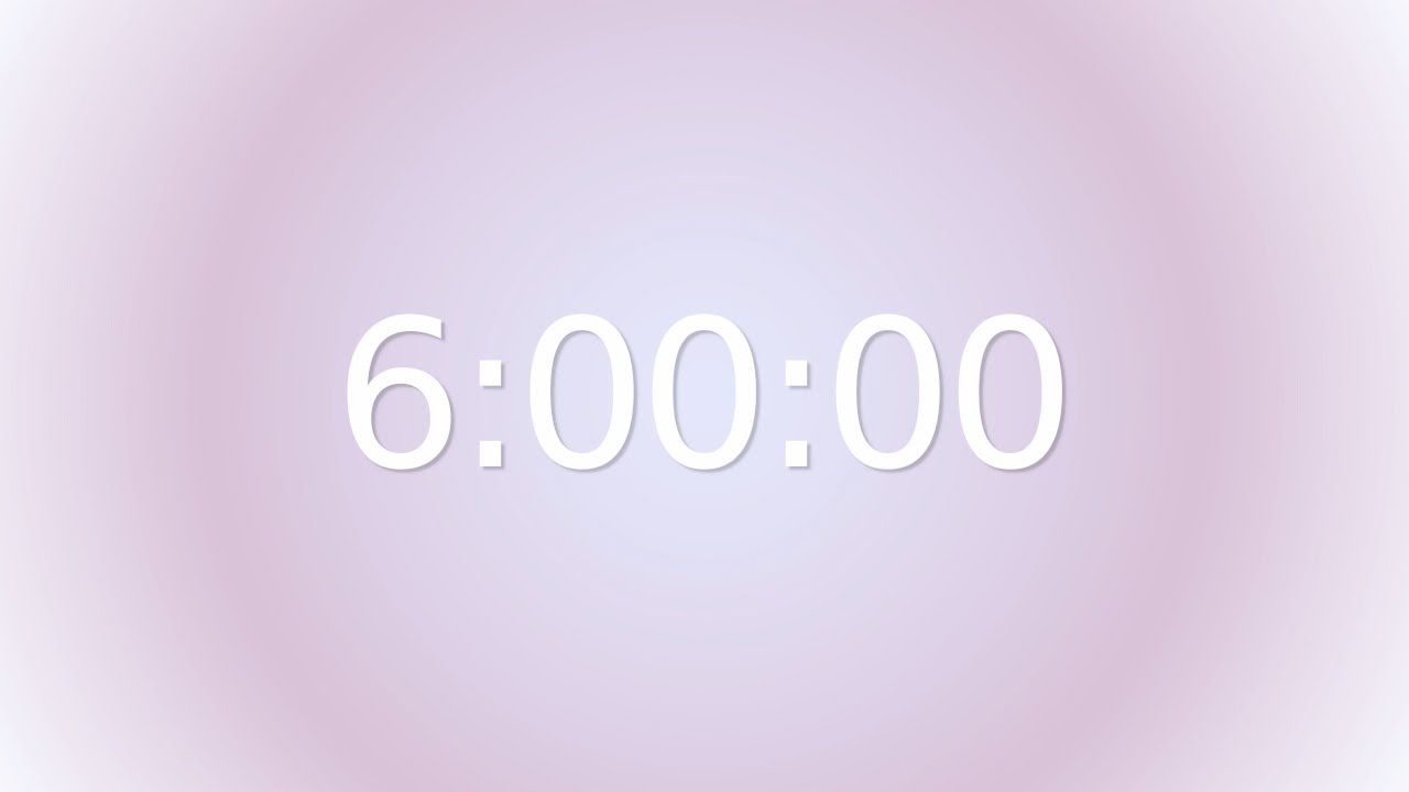 6H Soft Lavender Dream Whisper Timer | Gradient Countdown 💜 #E6E6FA #D8BFD8 #F8F8FF