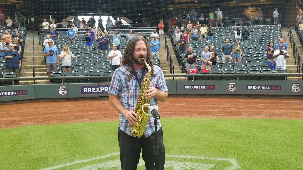 Star Spangled Banner by Jesse Stratton on Alto Sax at Round Rock Express Game