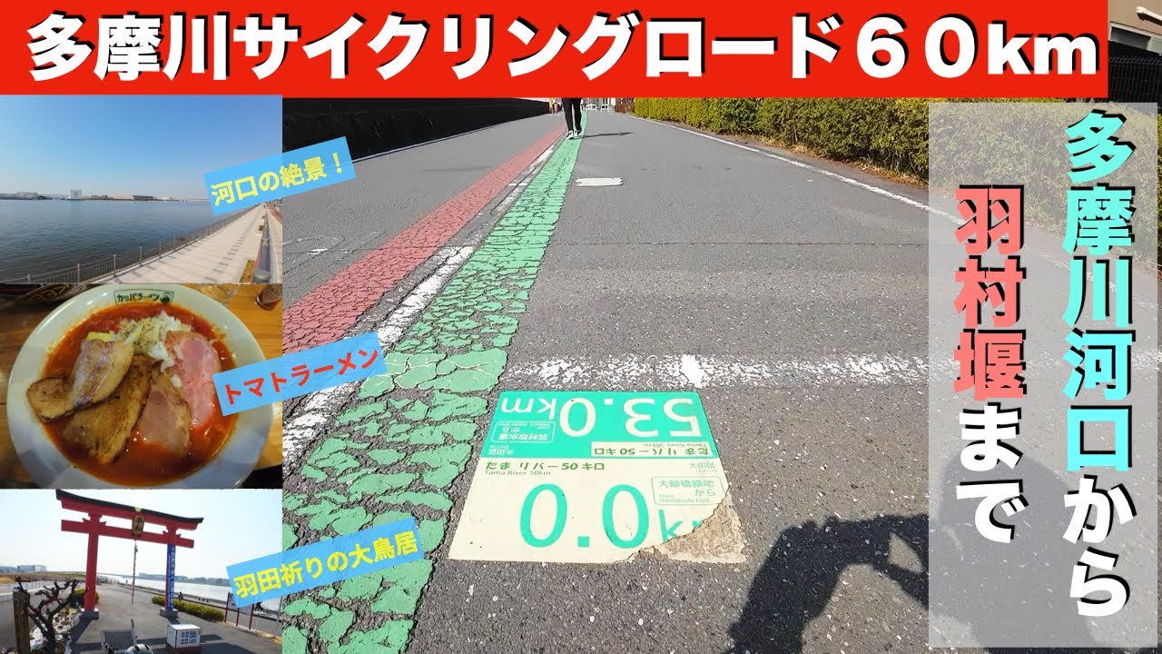 【多摩川河口から羽村堰まで 60km！】たまリバーサイクリングコースを行く