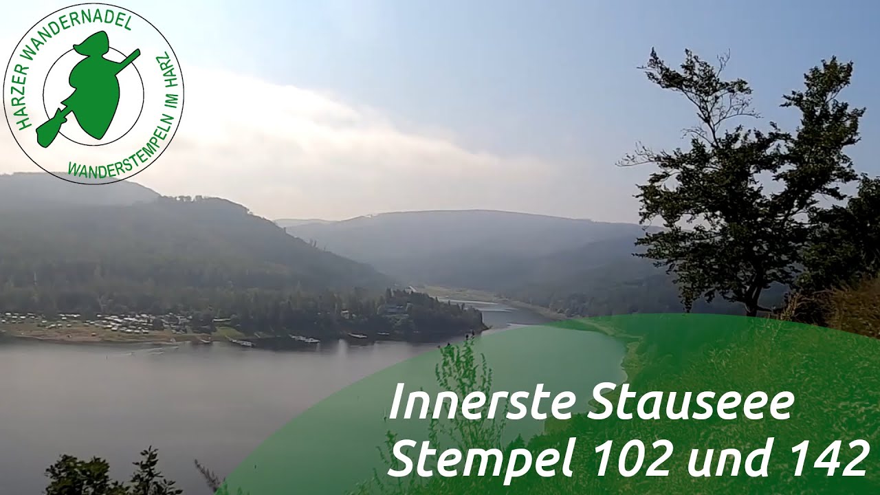 Harzer Wandernadel Stempel HWN 102 und HWN 104 am Innerste Stausee.