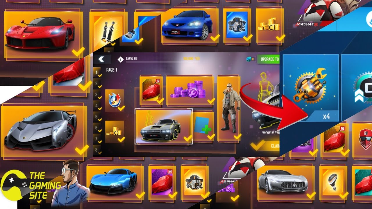 Unlocked All Rewards Of Gangstar Vegas Season Asphalt 8 | Gangstar Vegas Season Asphalt 8, Asphalt 8