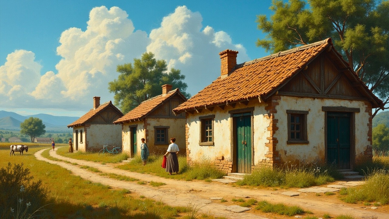 Les Maisons de Campagne au 19ème Siècle : Vie Simple ou Privilège | Reconstruction avec IA