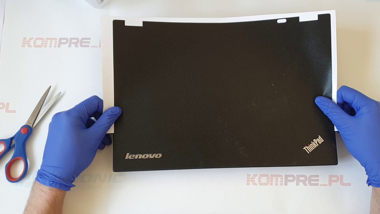 Kompre Lenovo Skin naklejka na kalpę laptopa Instrukcja montażu