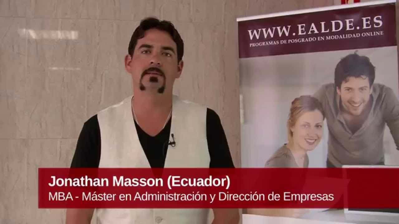 Videotestimonial: Jonathan Masson (Ecuador) y EALDE Business School