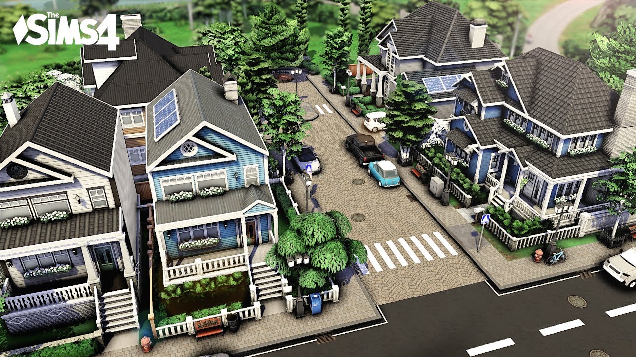 Suburban Neighborhood 🏡🏠 | The Sims 4 - Speed Build (NO CC)