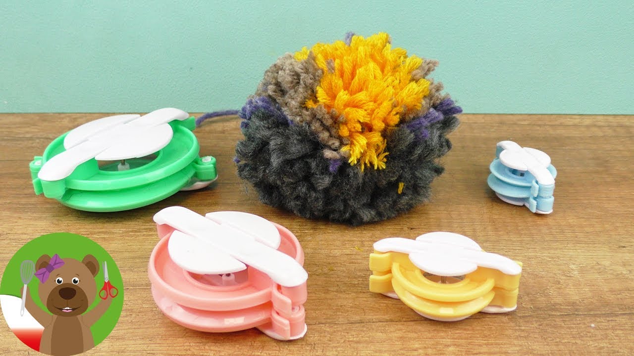 DIY szydełkowanie | test maszynki do robienia pomponów | zestaw 4 maszynek w różnych wielkościach