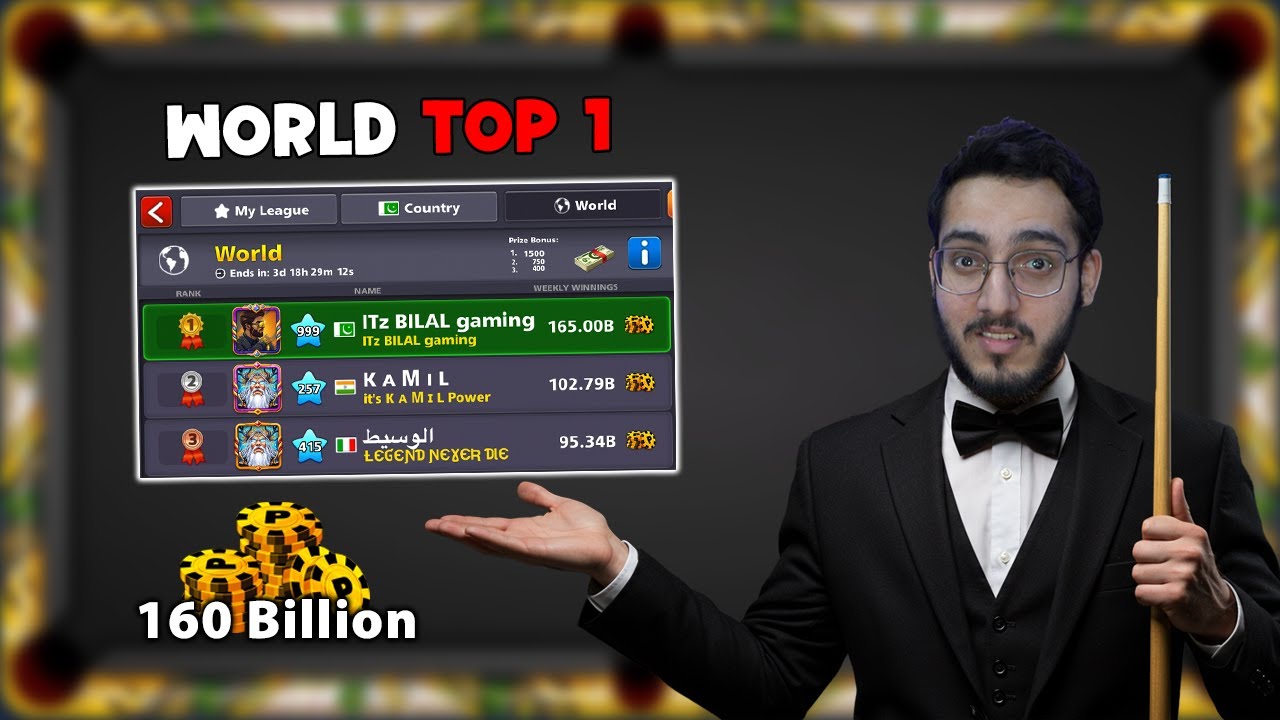160 BILLION WINNINGS WORLD TOP 1 MISSION (DAY 4) 999 LEVEL 8 BALL POOL 😱‼️