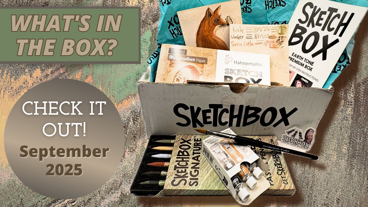 Sketchbox September 2025 Opening & Artwork Review Subscription Art Supplies