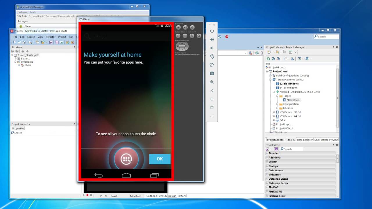 Уроки по С++ | Создаем виртуальный Android девайс | RAD Studio 10 | FireMonkey