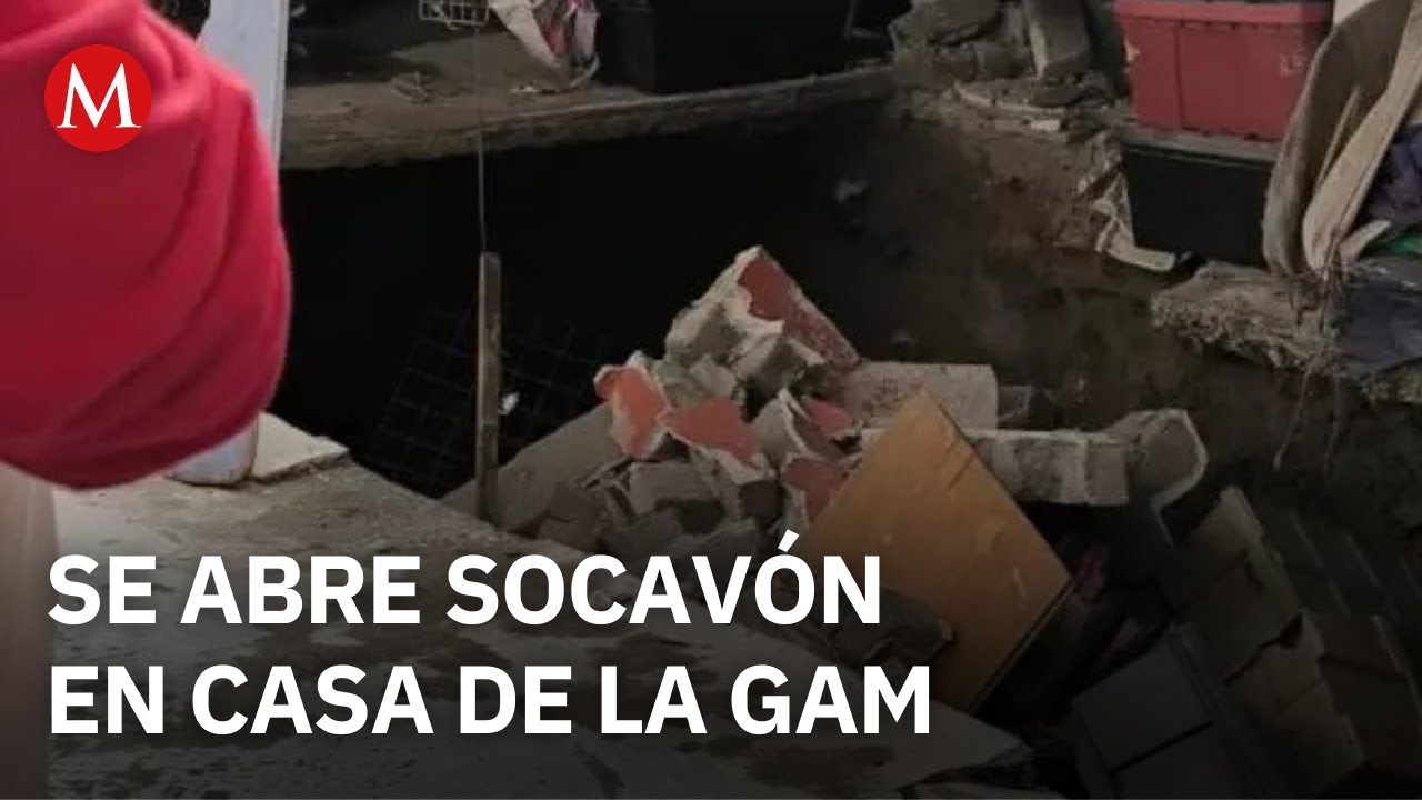 Socavón sorprende dentro de vivienda en la colonia San Felipe de Jesús en la GAM
