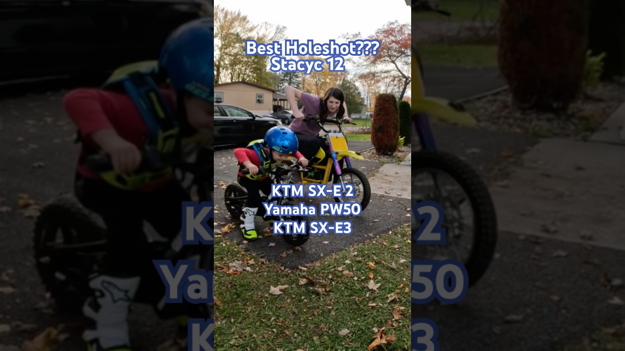 Which one is the best? Stacyc 12 VS KTM SX-E 2 VS Yamaha PW50 VS KTM SX-E 3 #dirtbike #motocross