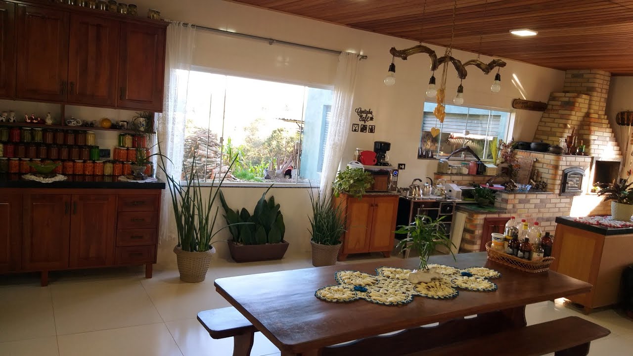 Tour pela minha cozinha rústica, mostro tudo em detalhe!