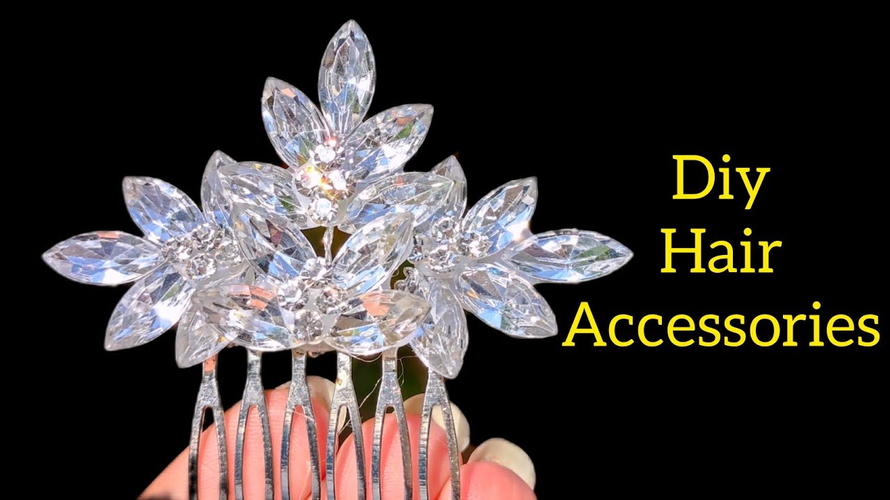 Diy easiest design hair comb clips - hair jewelry for beginners