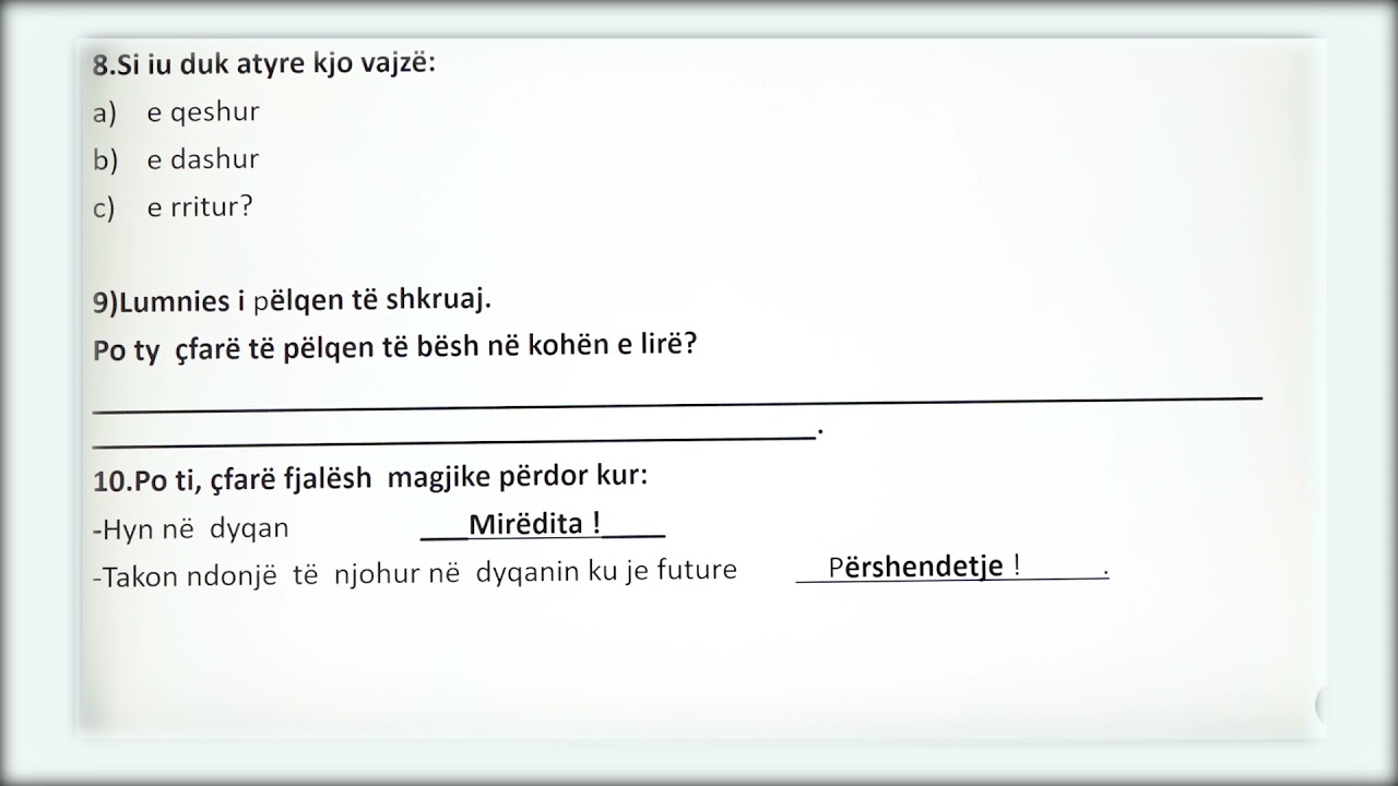 2 01 013 - Java 3 - Gjuhë shqipe - çupa qe bleu vija perseritje