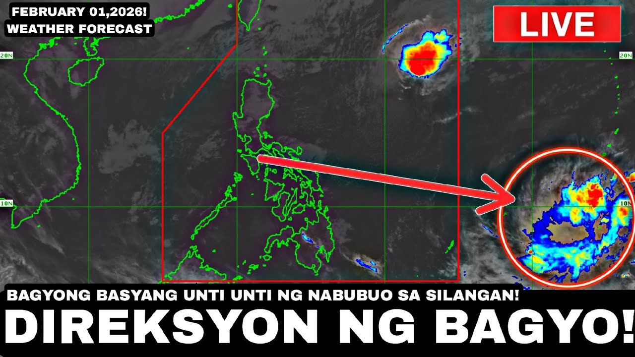 FEBRUARY 01,2026! DIREKSYON NG BAGYONG BASYANG Na UNTI Unting NABUBUO SA SILANGAN NG MINDANAO!