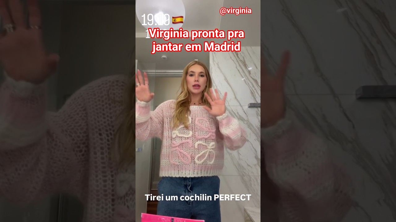Virginia pronta pra jantar em Madrid #shorts #virginiafonseca