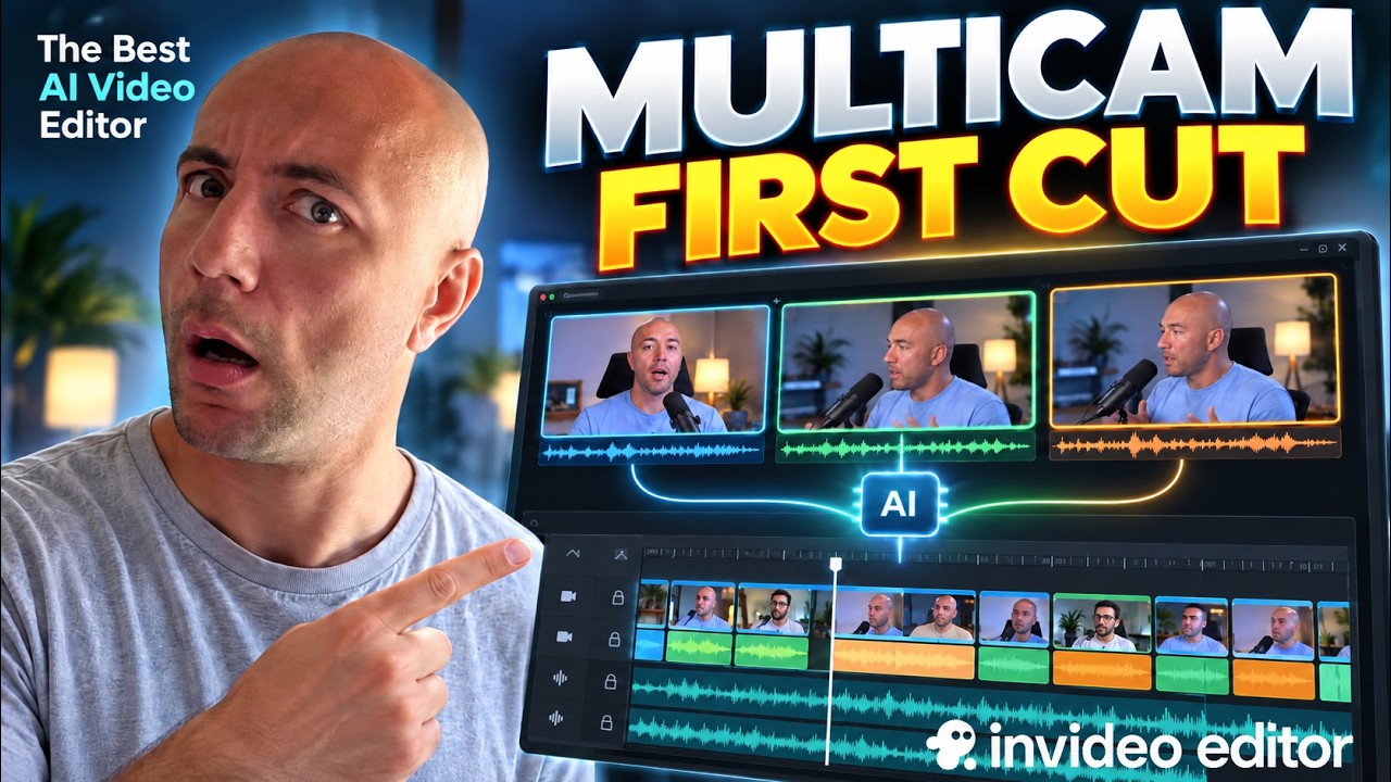 The Best AI Video Editor for Multicam Podcasts (invideo editor)