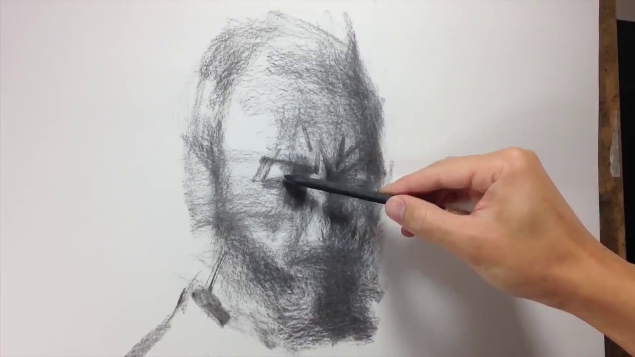 Charcoal Portrait using Nitram Charcoal