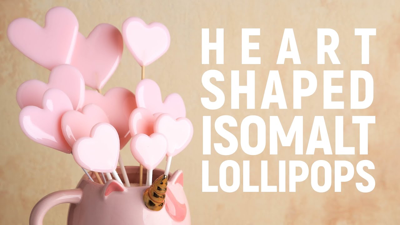 How to make Matte Heart shaped Isomalt Lollipops