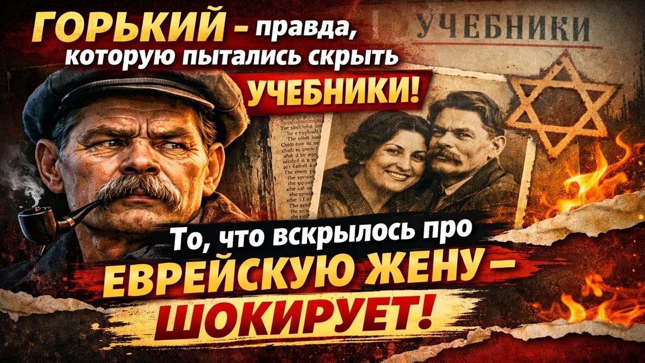 МАКСИМ ГОРЬКИЙ — ПРАВДА, КОТОРУЮ УЧЕБНИКИ МОЛЧАЛИ 100 ЛЕТ! То, что вскрылось про ЕВРЕЙСКУЮ ЖЕНУ!