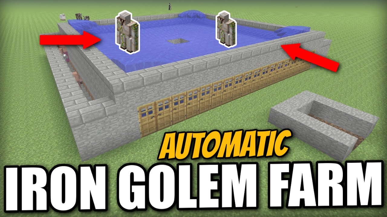 Minecraft Bedrock - IRON GOLEM FARM ⚒️ AUTOMATIC [ Tutorial ] PS4 / MCPE / Xbox / Windows