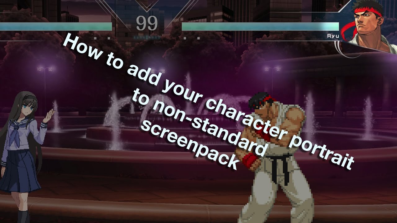How to add small or big portrait to non-standard Mugen / IKEMEN screenpack