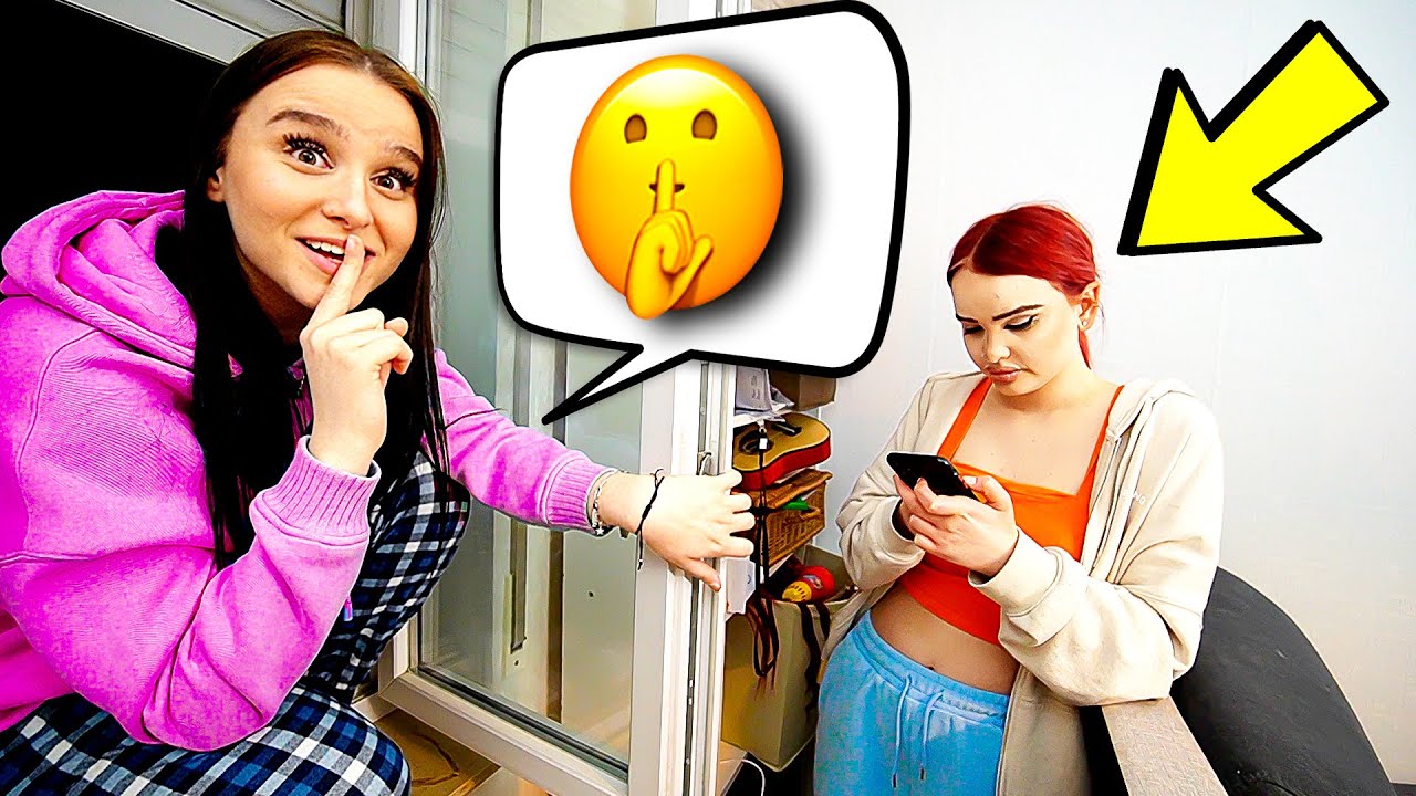 Schwester HEIMLICH beobachten 😂❤️‍🔥 durch Fenster ! (Sorry Egg) - Celina