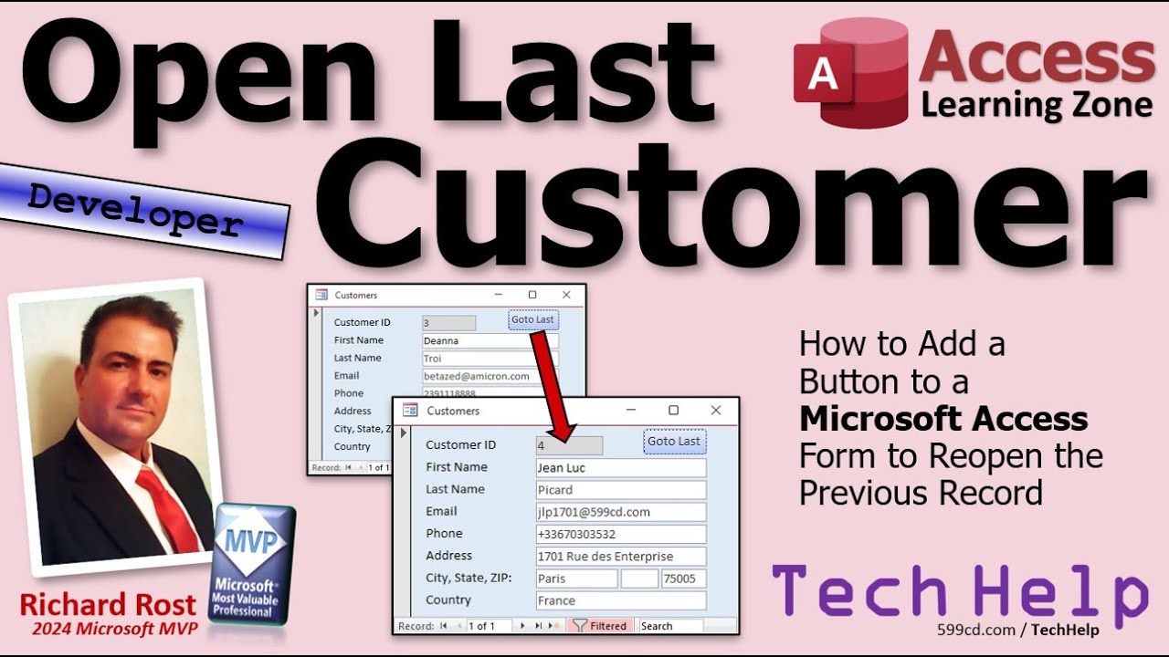 How to Add a Button to a Microsoft Access Form to Reopen the Previous Record