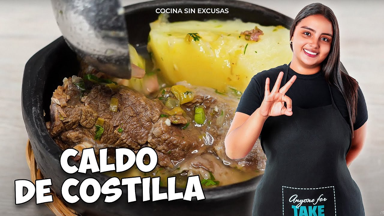 Cómo hacer CALDO DE COSTILLA LEVANTA MUERTOS receta tradicional COLOMBIANA  FÁCIL Y DELICIOSA