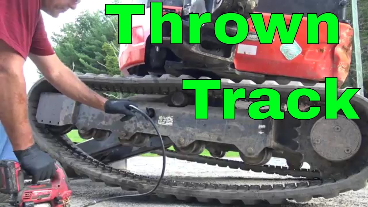 How To Put A Track On An Excavator || Thrown Track Repair