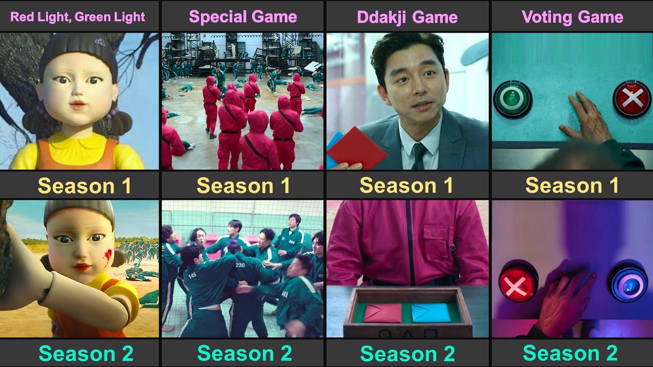 Squid Game In Season 1 And Season 2