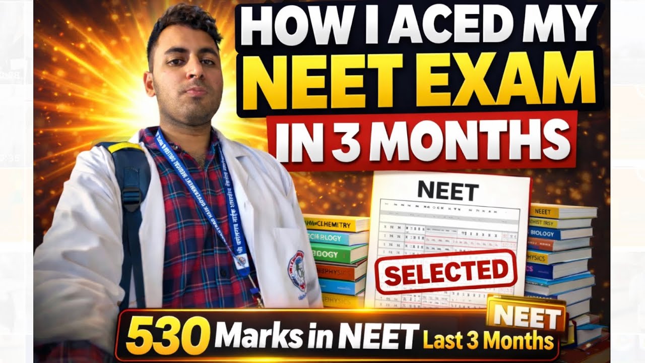 Started from February and still got selected scored 530 in NEET25  #neetpreparation #neet2026 