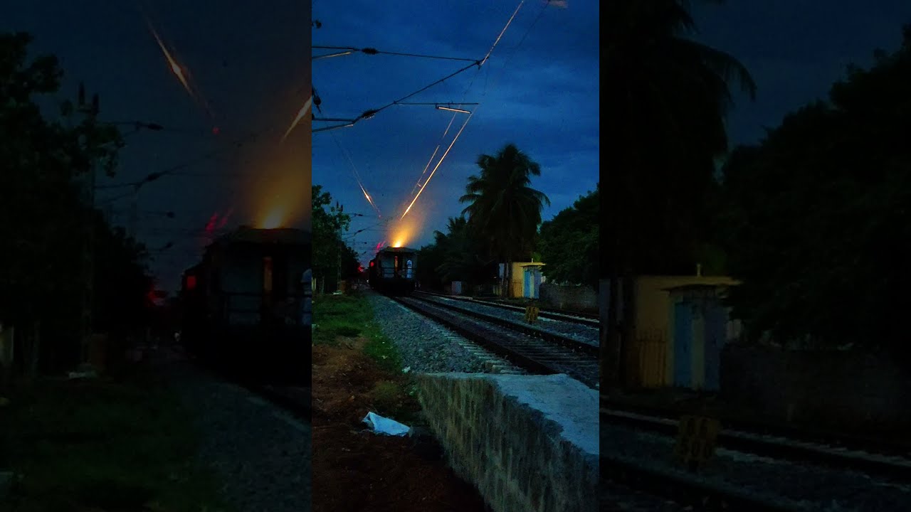 Looks like Meteor Hits the Train - Train Track Changing Process at Dharmapuri Railway Station DPJ