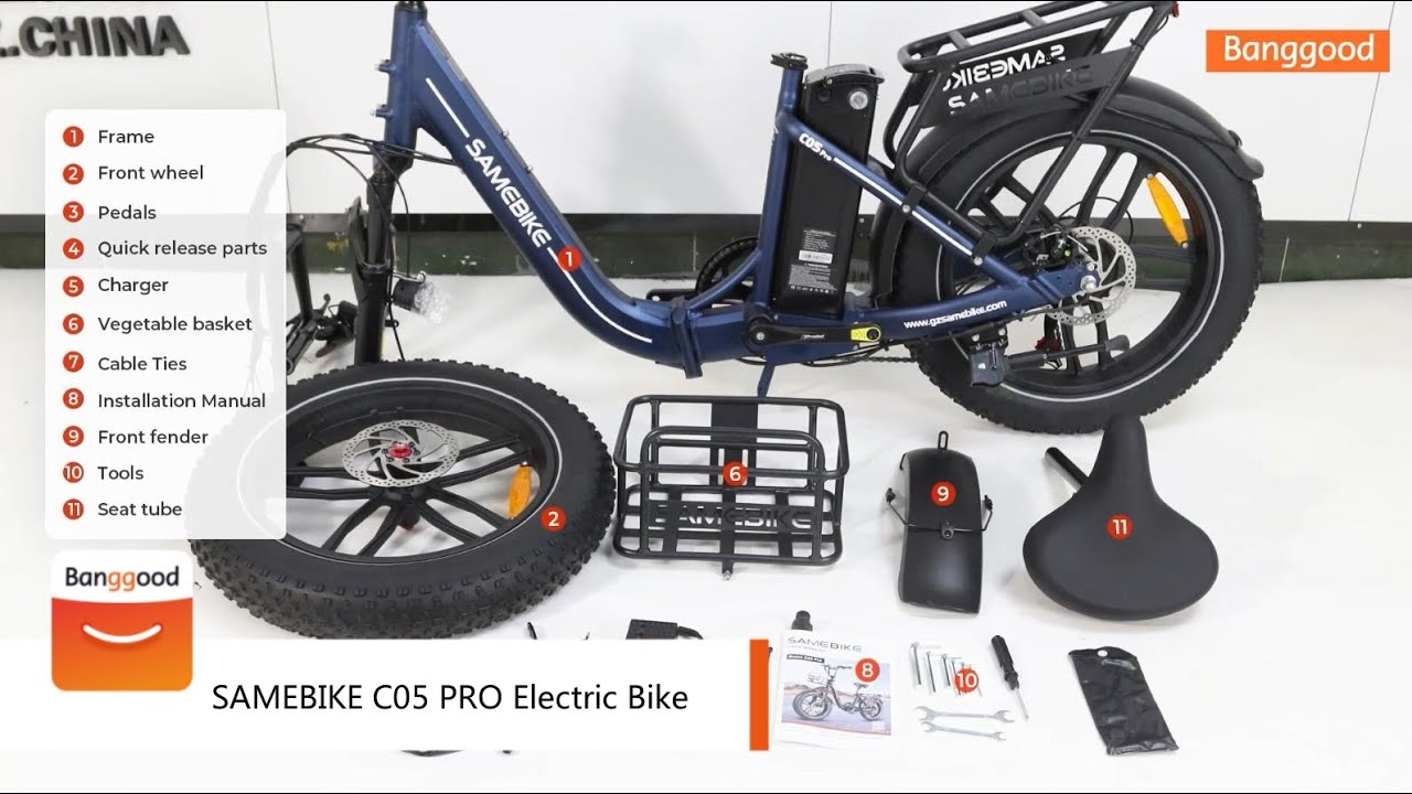 Installation Tutorial SAMEBIKE C05 PRO Electric Bike - Shop on Banggood