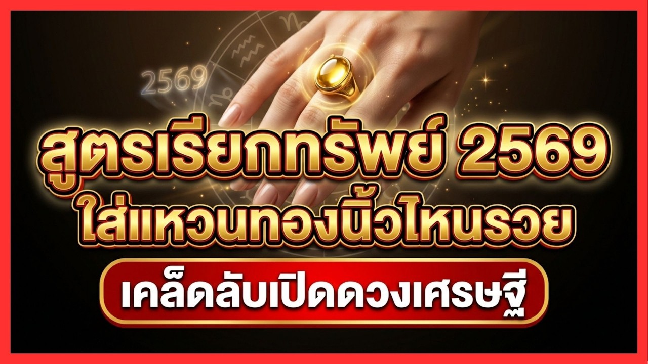สูตรเรียกทรัพย์ 2569 ใส่แหวนทองนิ้วไหนรวย? เคล็ดลับเปิดดวงเศรษฐี I จิตเศรษฐี
