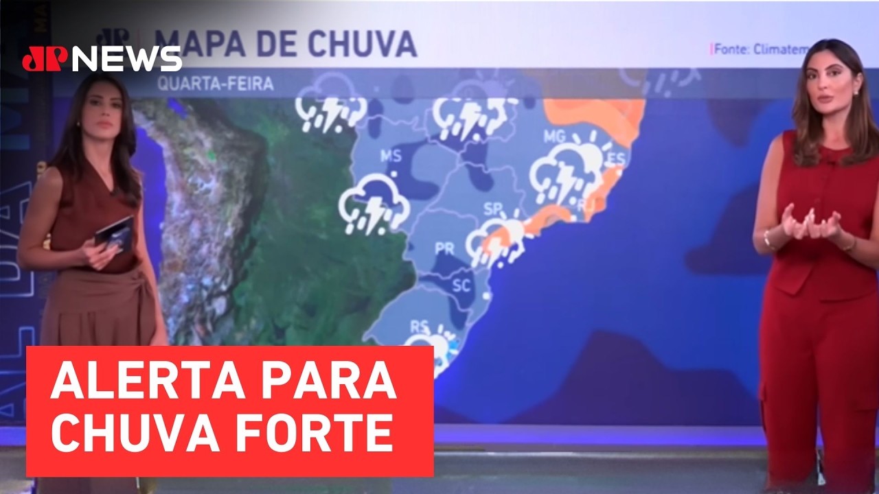 Previsão do Tempo: Pancadas de chuvas no Centro-Sul nesta quarta (18)