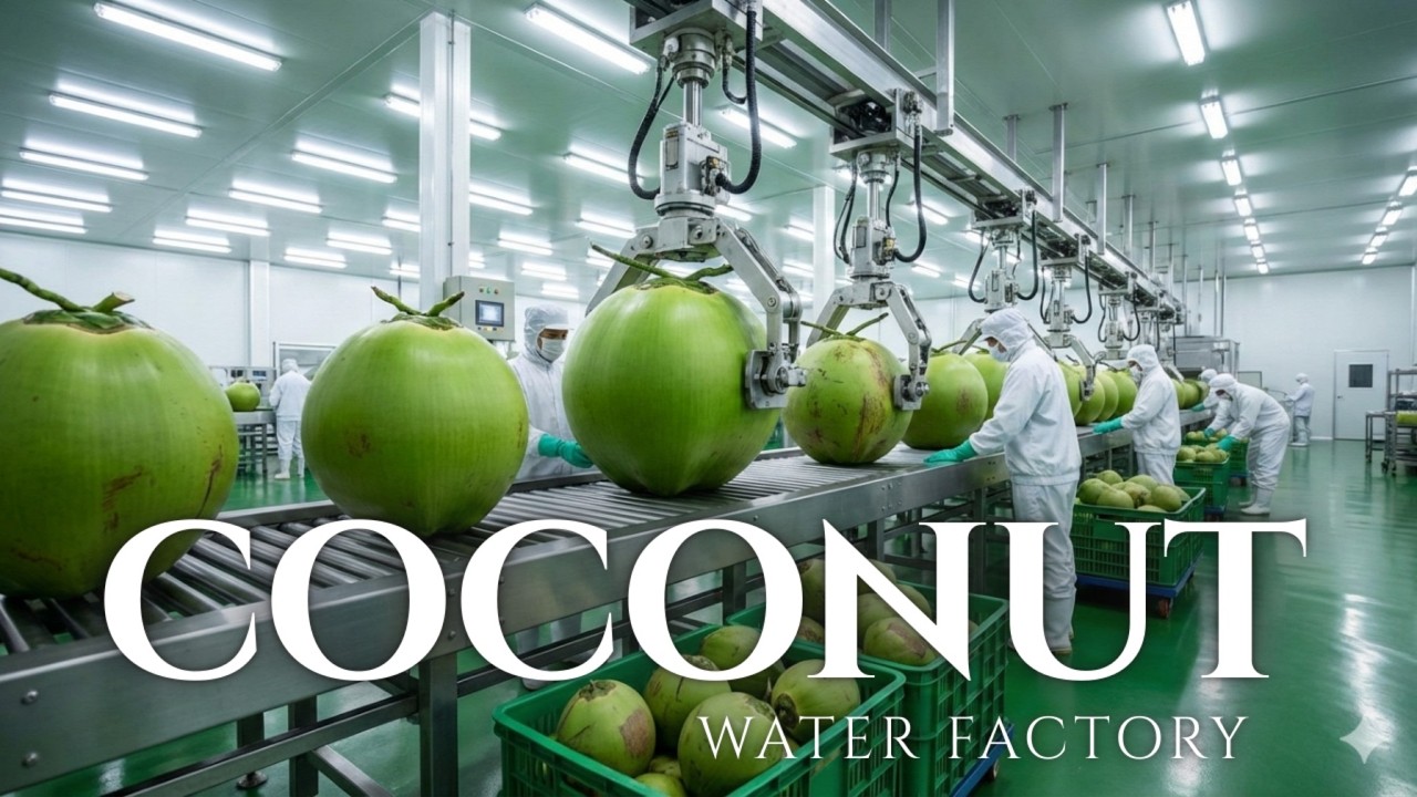High-Tech Coconut Water Factory | Full Production Process