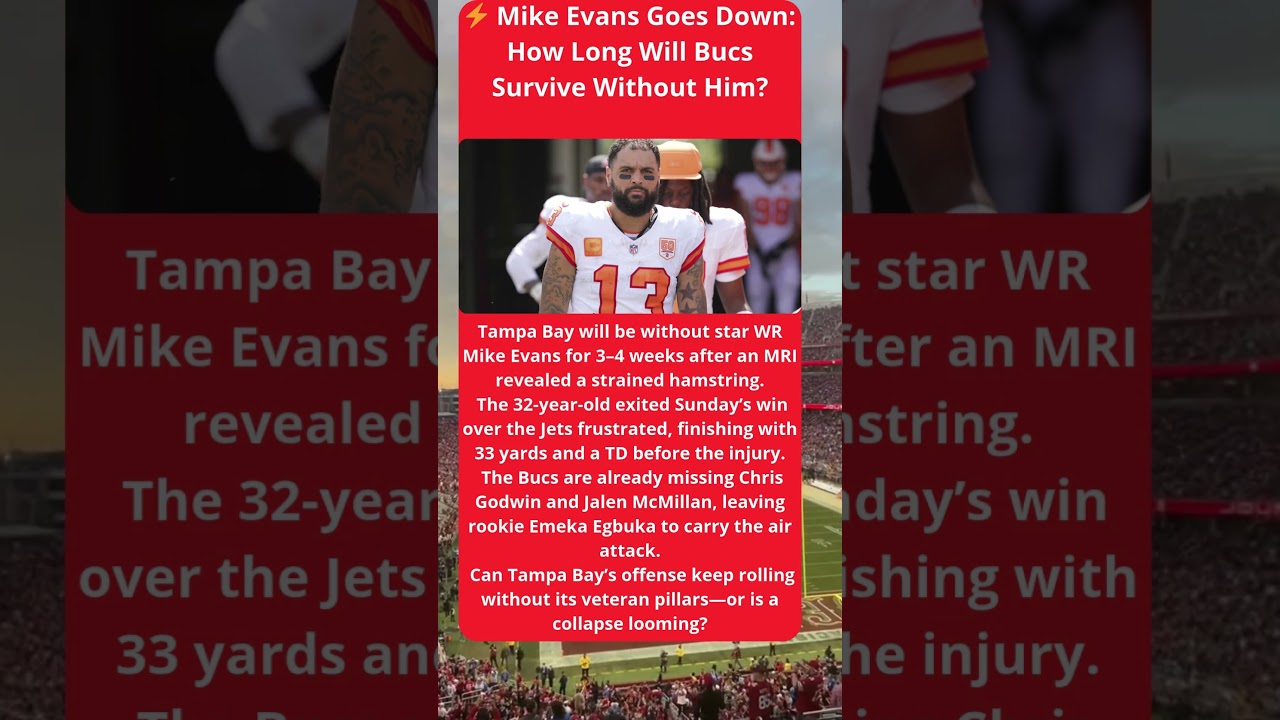 ⚡ Mike Evans Goes Down: How Long Will Bucs Survive Without Him?