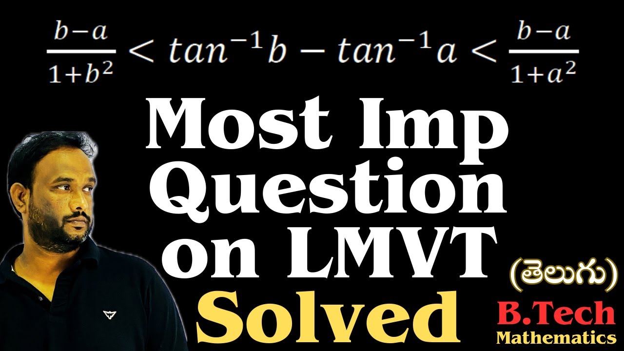 Lagrange's Mean value theorem | Most Important Question Solved | Engineering Mathematics | Kasim Sir