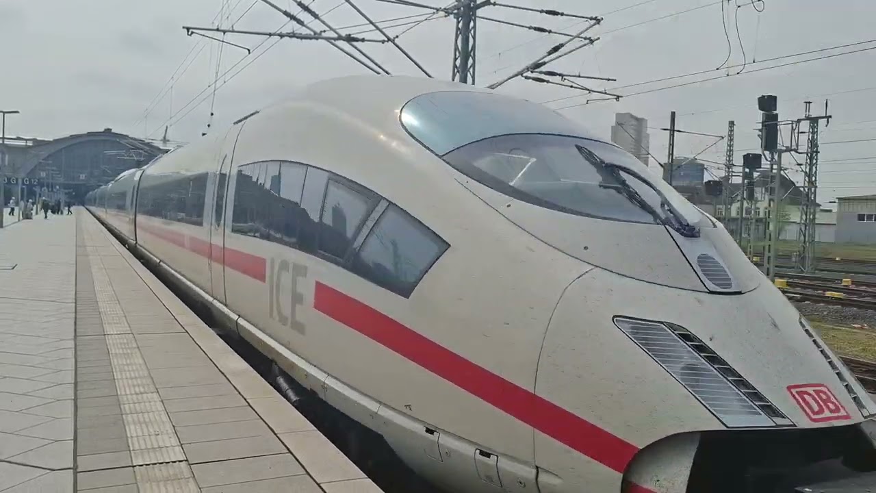 ICE2557 (ICE 3) Abfahrt Leipzig Hbf nach München Hbf mit Makro!