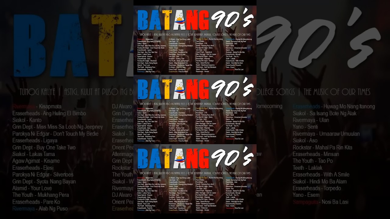 BATANG 90's - TUNOG KALYE - Nostalgia Playlist 