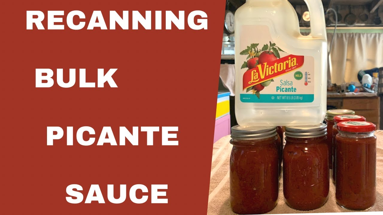 How to Save Money on Groceries by Buying in Bulk and Recanning - Re-canning Bulk Picante Sauce
