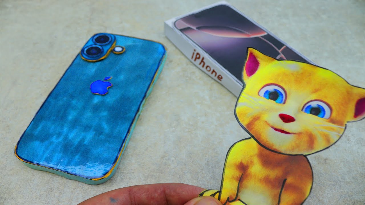 DIY Paper Gamer iPhone 16 Pro Max. My Talking Ginger