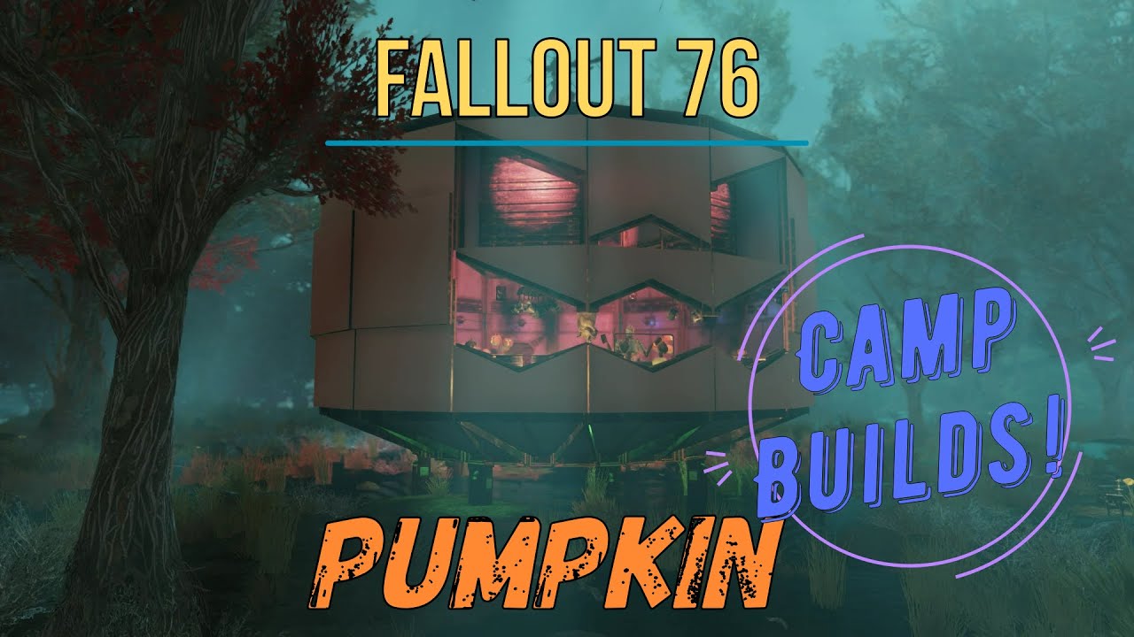 Fallout 76 Camp Build - Halloween Pumpkin - Adventure mode