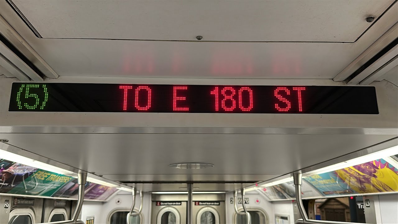 IRT Subway: R142 (5) Express Train Ride from Flatbush Avenue-Brooklyn College to East 180th Street