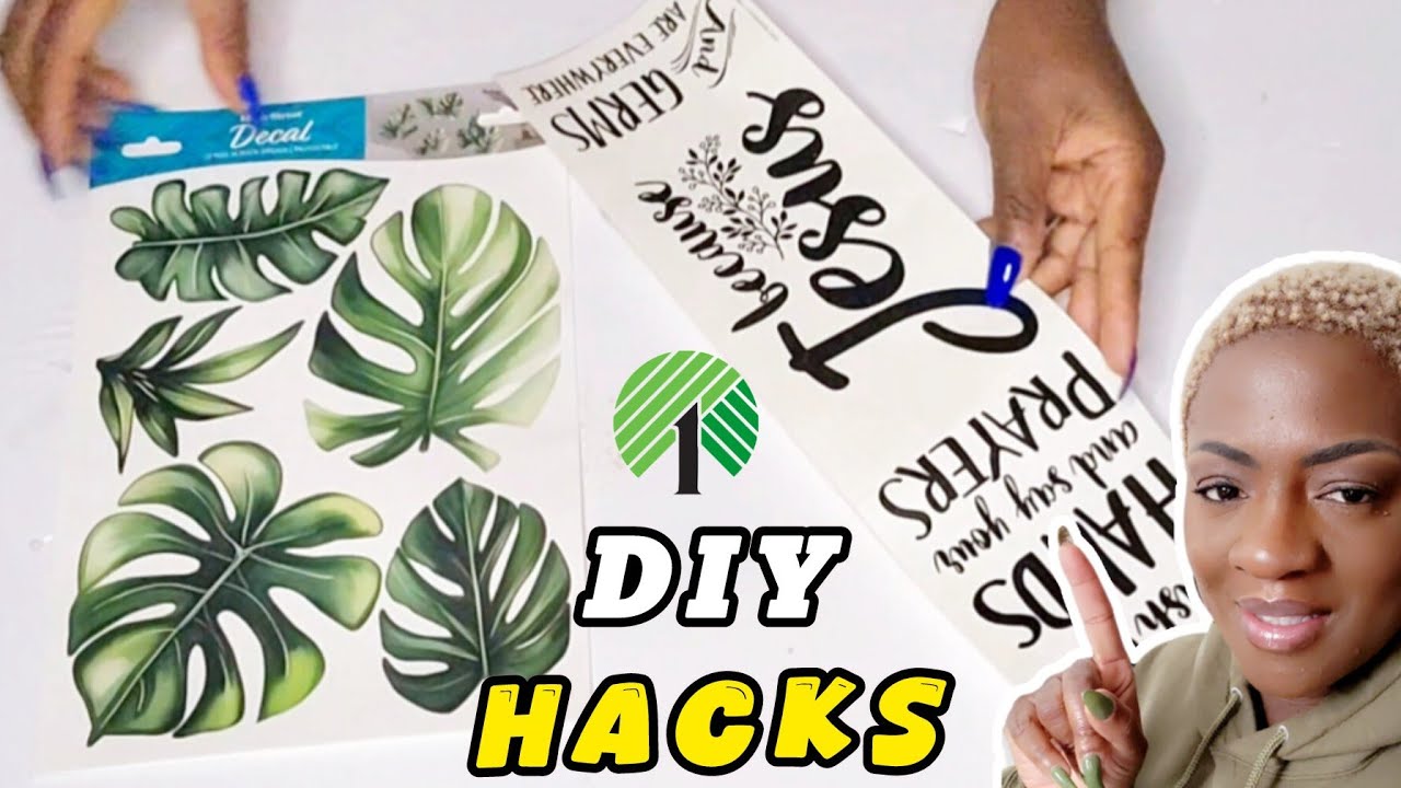 6 DOLLAR TREE DIYS USING WALL DECALS 