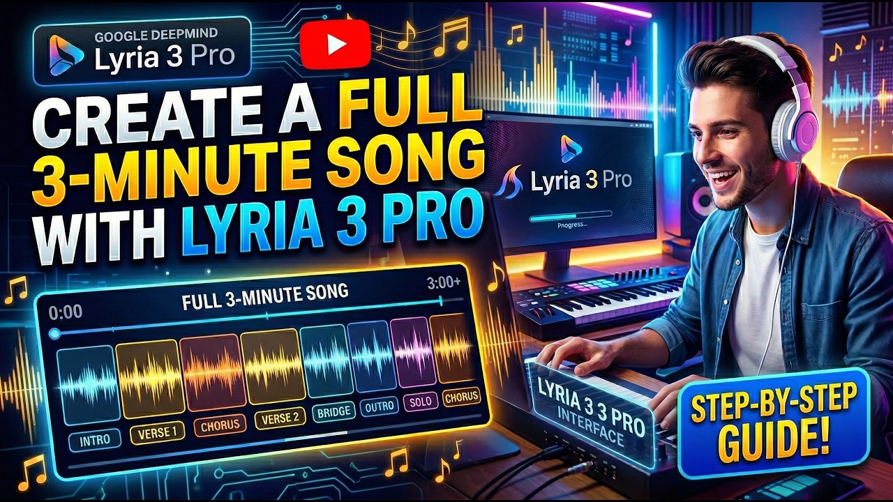 How to Create Full 3 minute song with Lyria 3 Pro| Gemini Music Generation 
