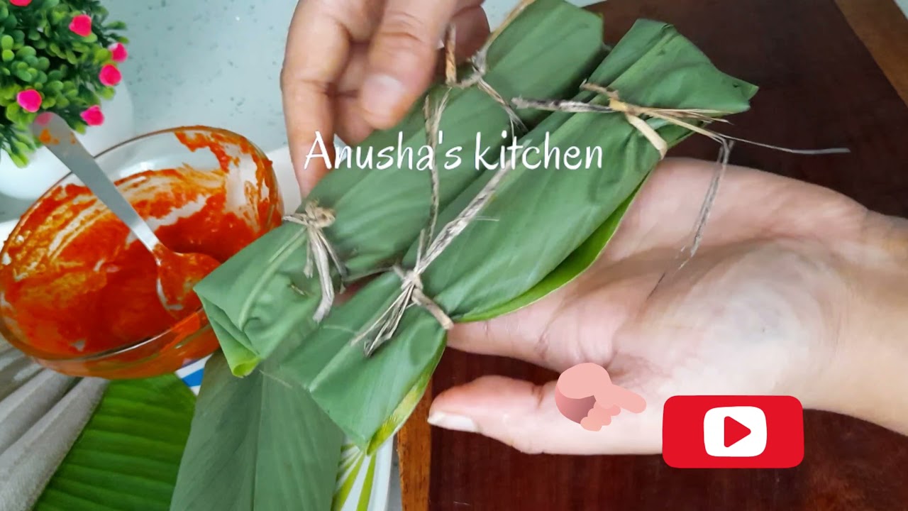 kane fish fry in turmeric leaves| 4k