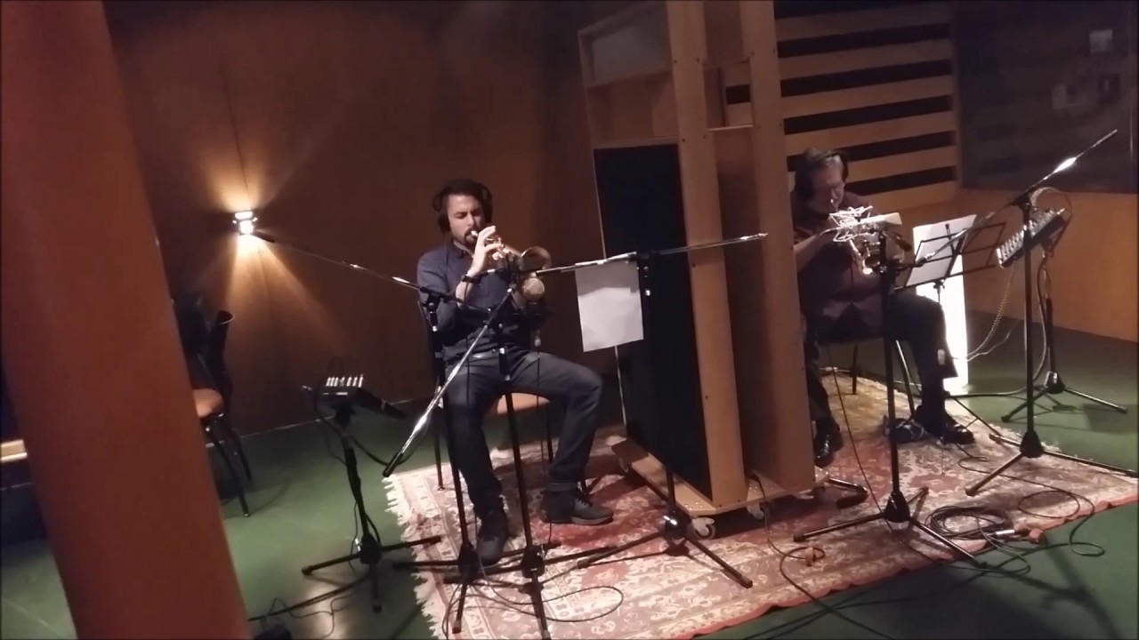 Guillermo Calliero grabando con Bobby Shew 2016 - All Brass Mouthpieces trumpet