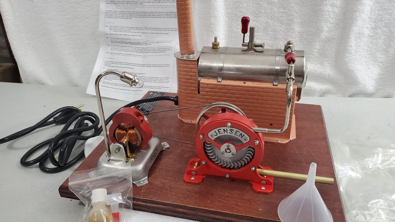 Opening the last Jensen 95G Turbine Steam Engine Power Plant.